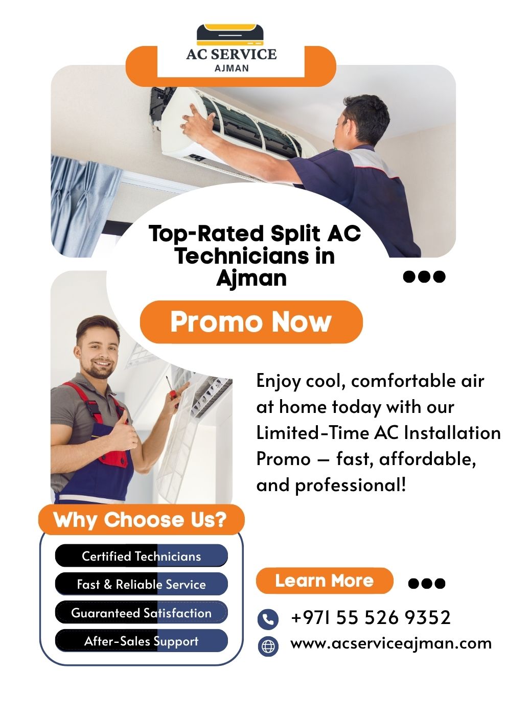 top-rated split AC technicians in Ajman