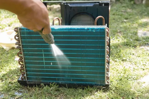 how AC coil cleaning improves cooling in Al Helio