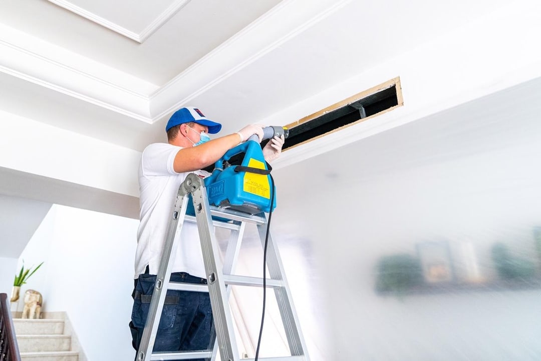 AC duct cleaning procedure in Al Rashidiya